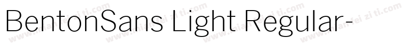 BentonSans Light Regular字体转换